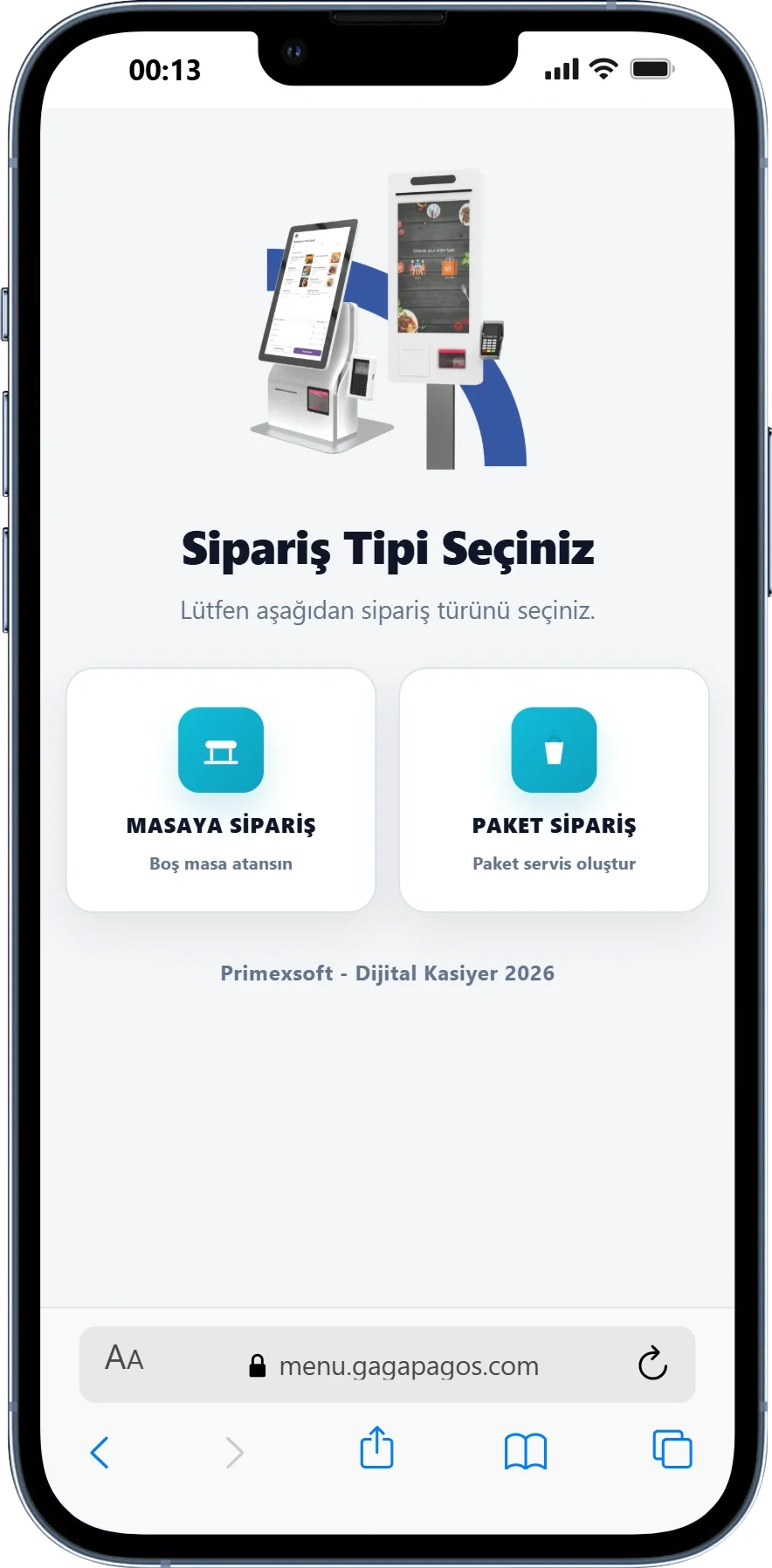 MegaPOS Mobil Görünümü